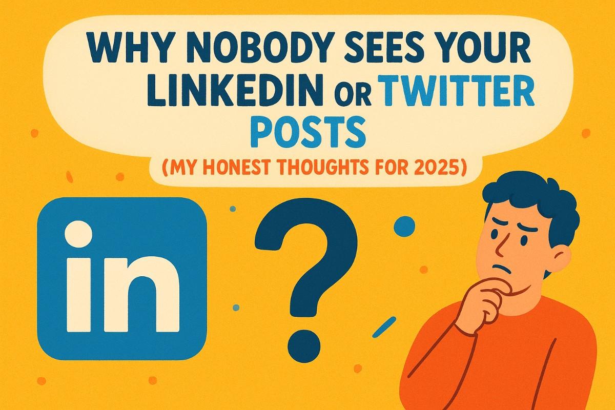 Why Nobody Sees Your LinkedIn or Twitter Posts (My Honest Thoughts for 2025)